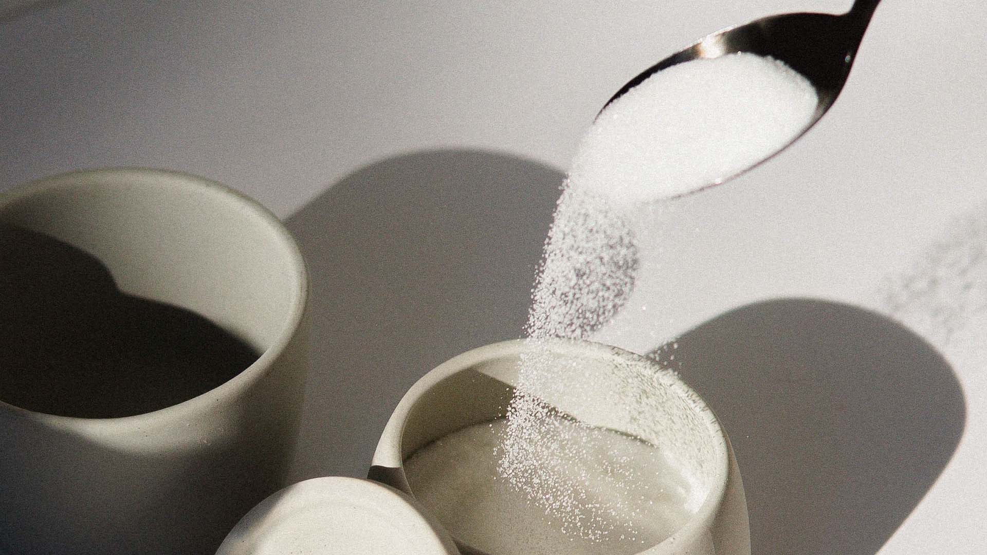 Sugar being poured