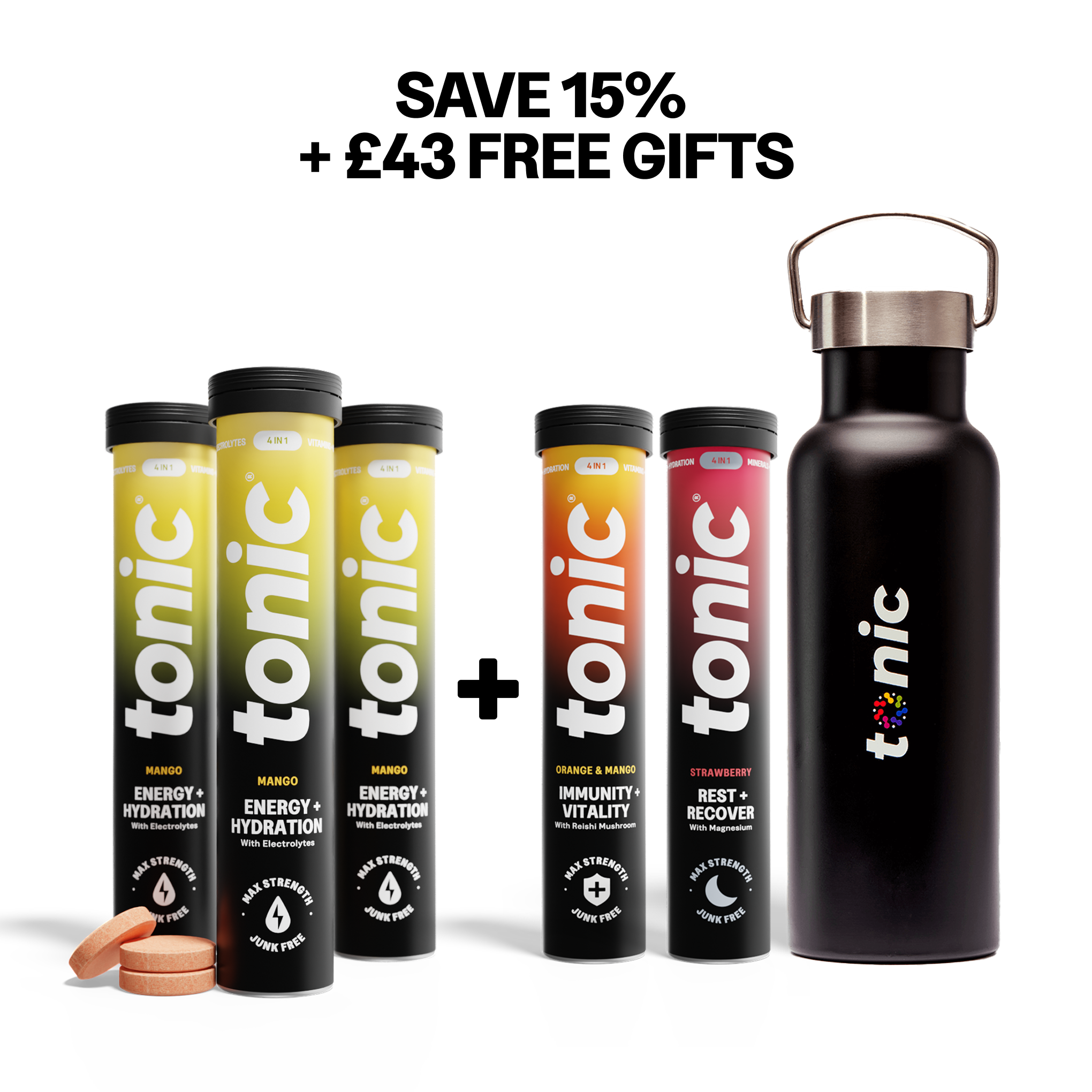 Tonic Health Mango Energy + Hydration - 2 months Energy + Hydration Welcome Pack - Vitamin | Tonic Health