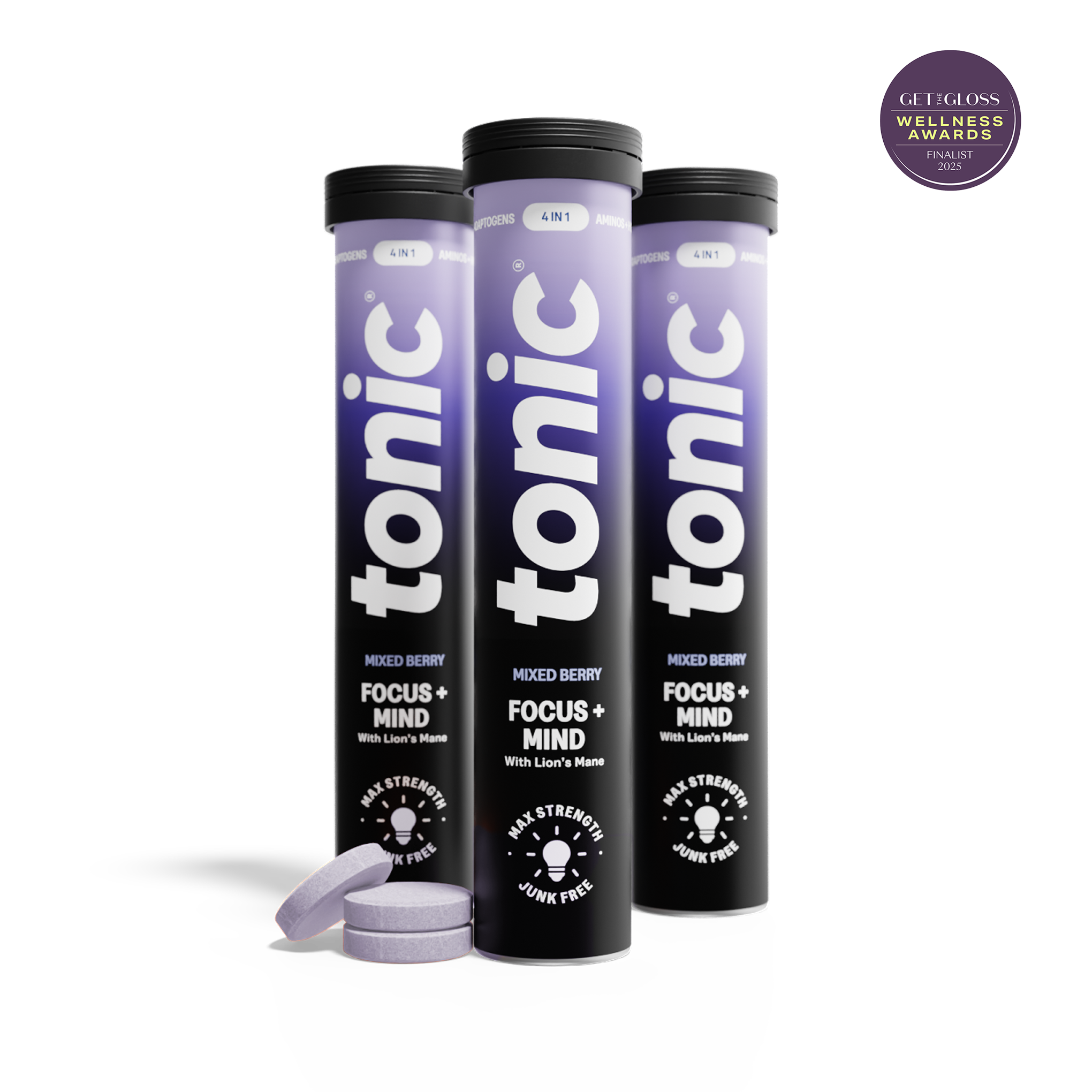 Tonic Health Mixed Berry Focus + Mind Focus + Mind | Natural Brain Supplement for Focus & Mental Clarity