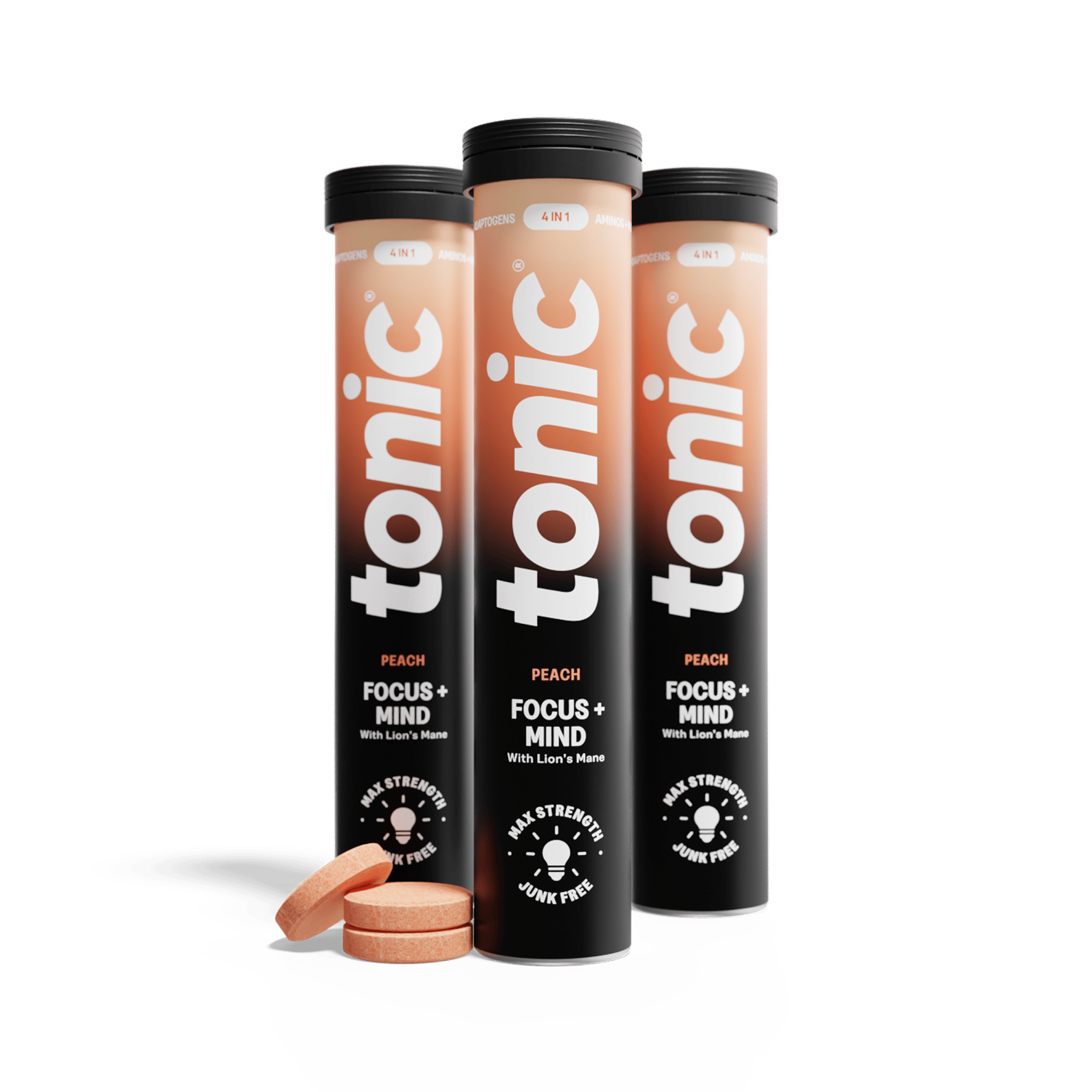 Tonic Health Peach Focus + Mind Daily Immunity - Vegan Health Supplement | Tonic Health