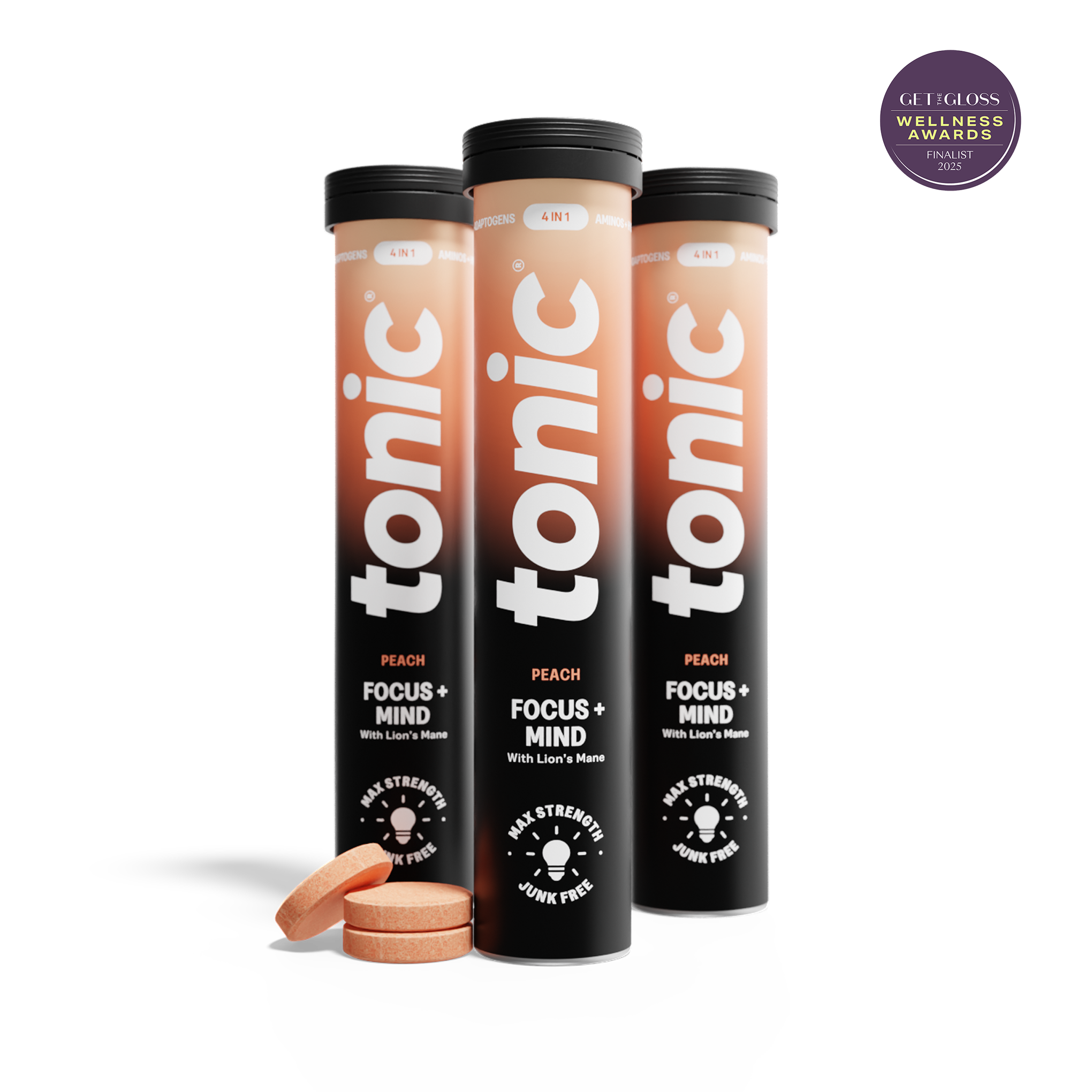 Tonic Health Peach Focus + Mind Daily Immunity - Vegan Health Supplement | Tonic Health