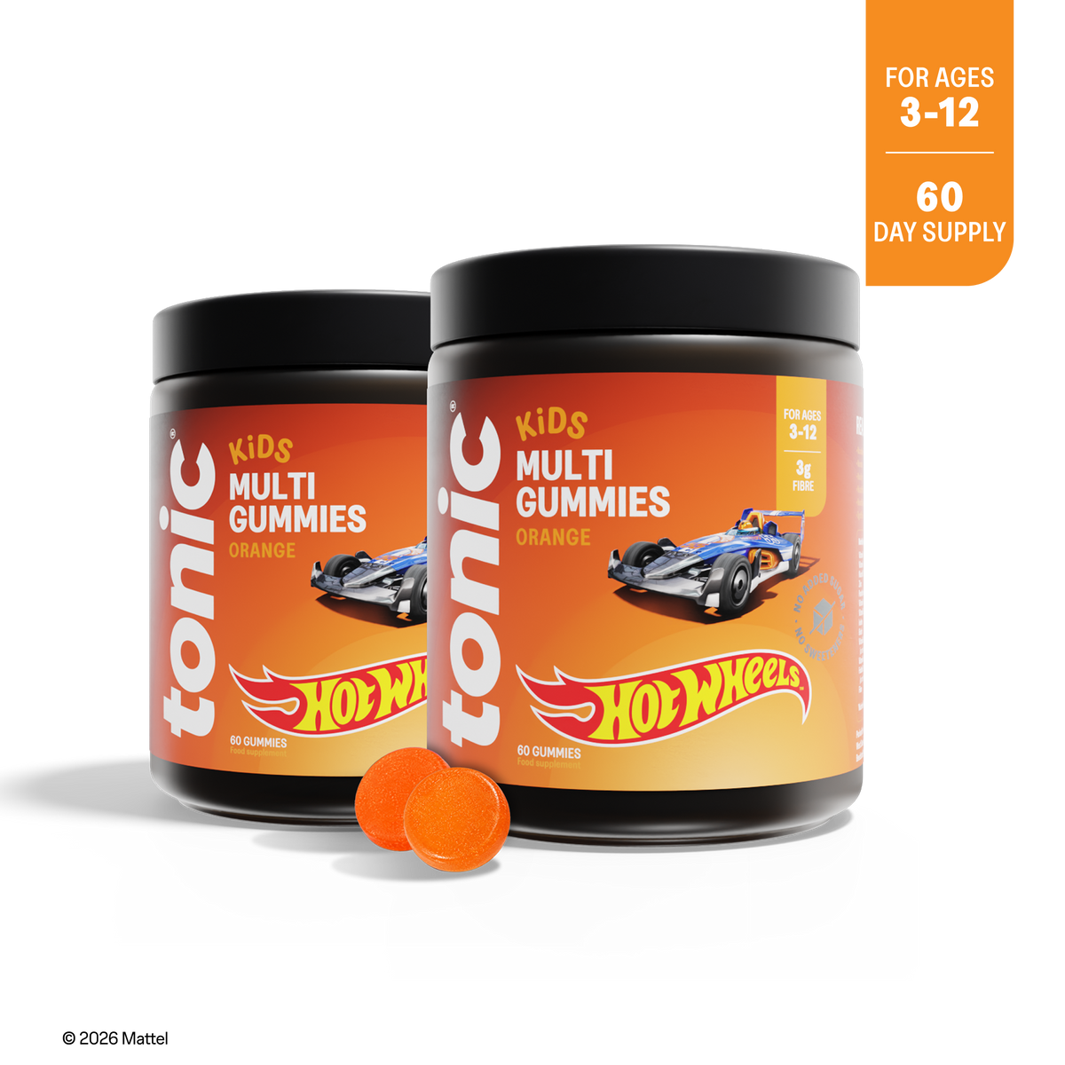 Tonic Health Hot Wheels Hot Wheels Kids Multi Gummies offer Tonic Tonic Hot Wheels™ Kids Orange Multivitamin Gummies | Tonic Health