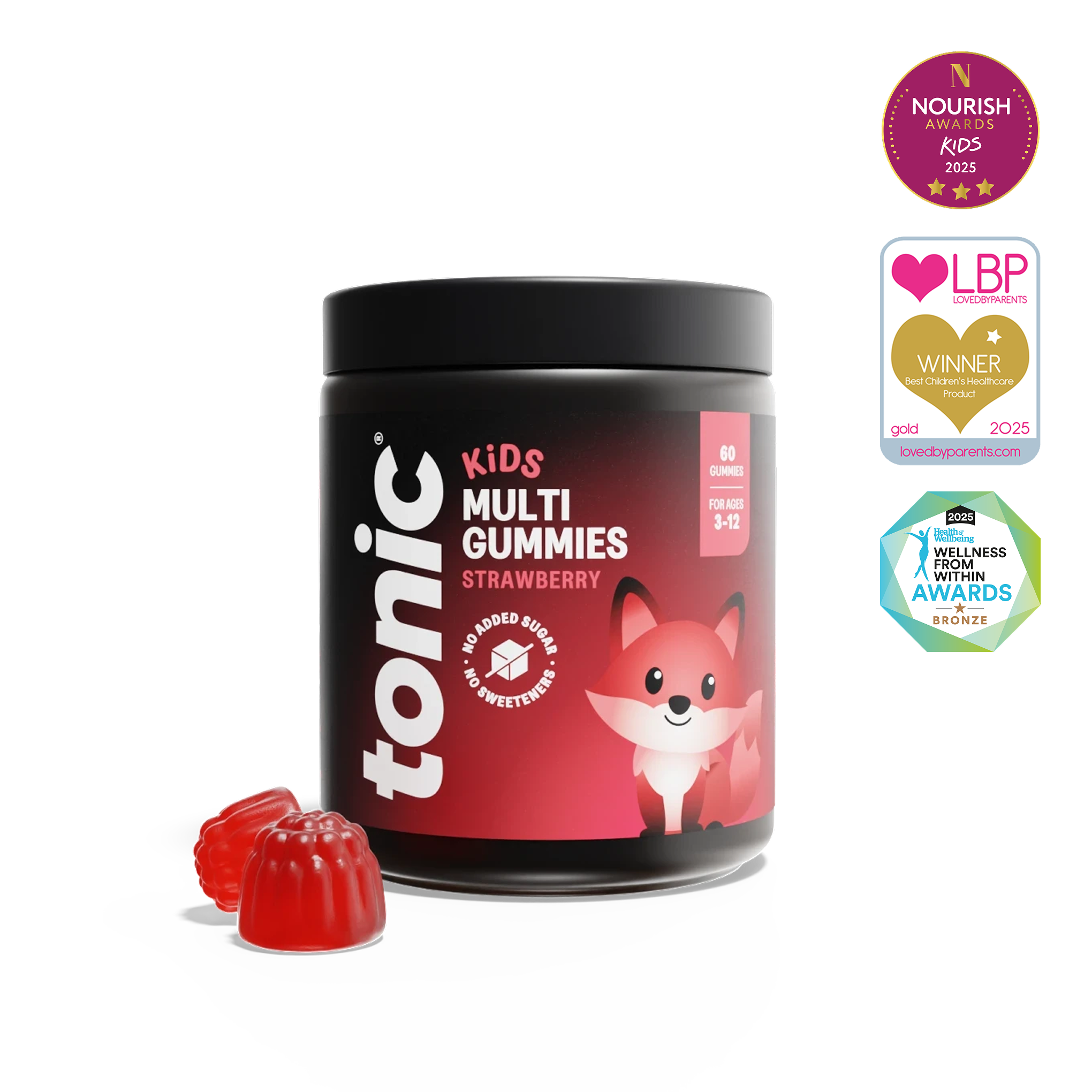 Tonic Health Kids Multivitamin Gummies | 1 Month Supply | 60 Gummies Kids Multivitamin Gummies