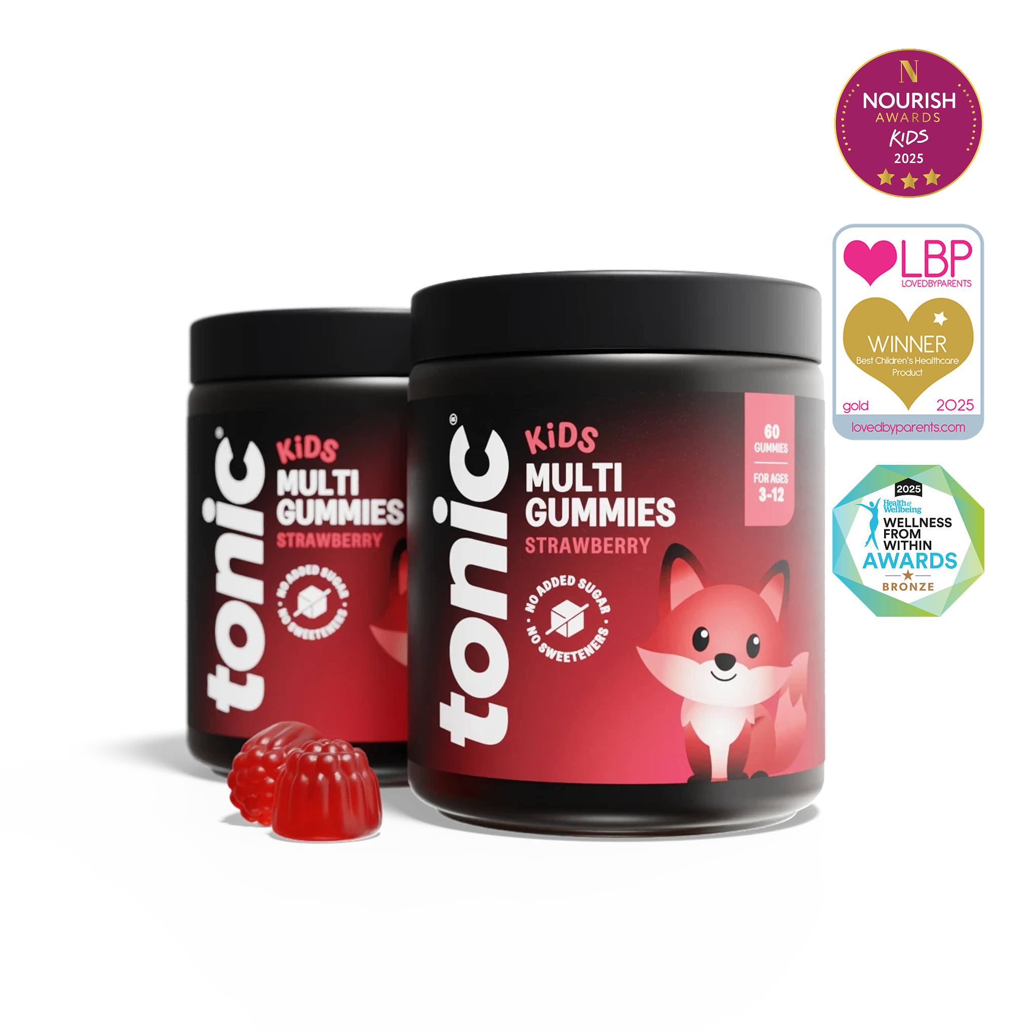 Tonic Health Kids Multi Gummies Tonic Health Kids Multivitamin Strawberry Vitamin Gummies