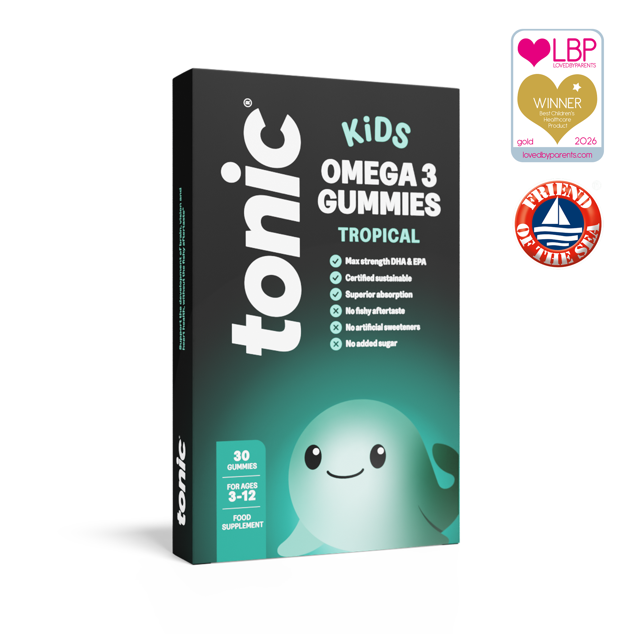 Tonic Health Tropical Kids Omega-3 Gummies | 1 Month Supply | 30 Gummies Kids Omega-3 Gummies | 1 Month Supply | 30 Gummies