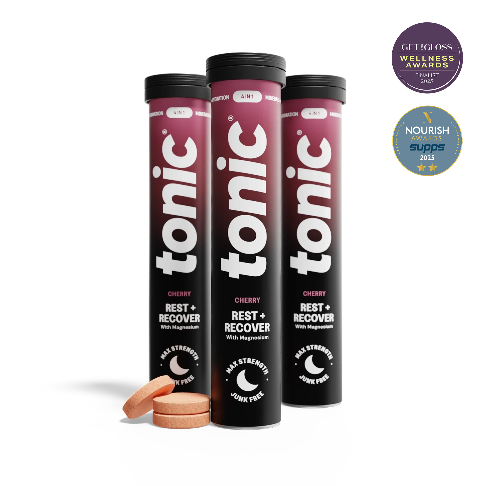 Tonic Health Calming Cherry Rest + Recover Rest & Recover - 4-in-1 Clean Magnesium formula