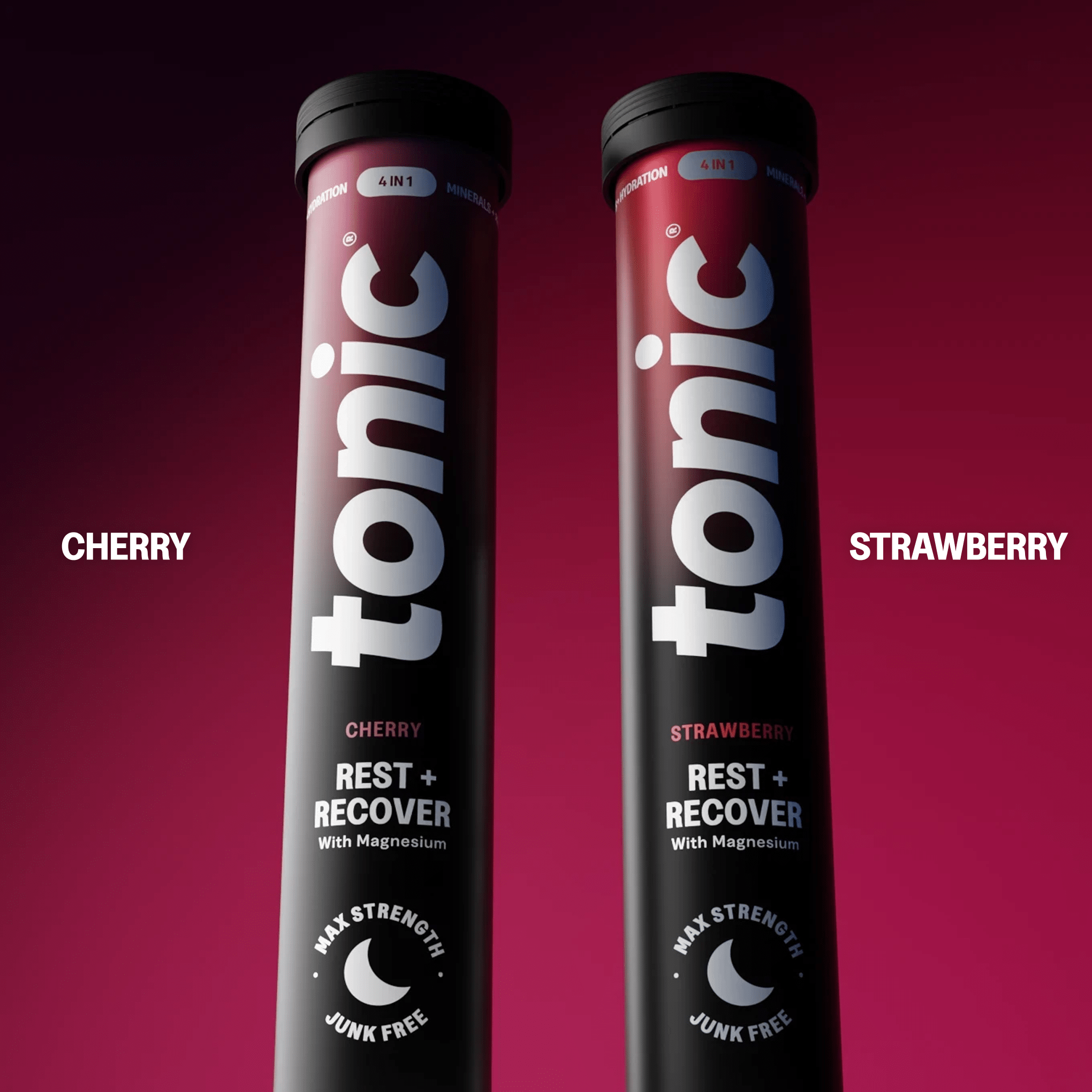 Tonic Health Rest + Recover | 20 Day Supply | 1 Tube Rest & Recover - 4-in-1 Clean Magnesium formula