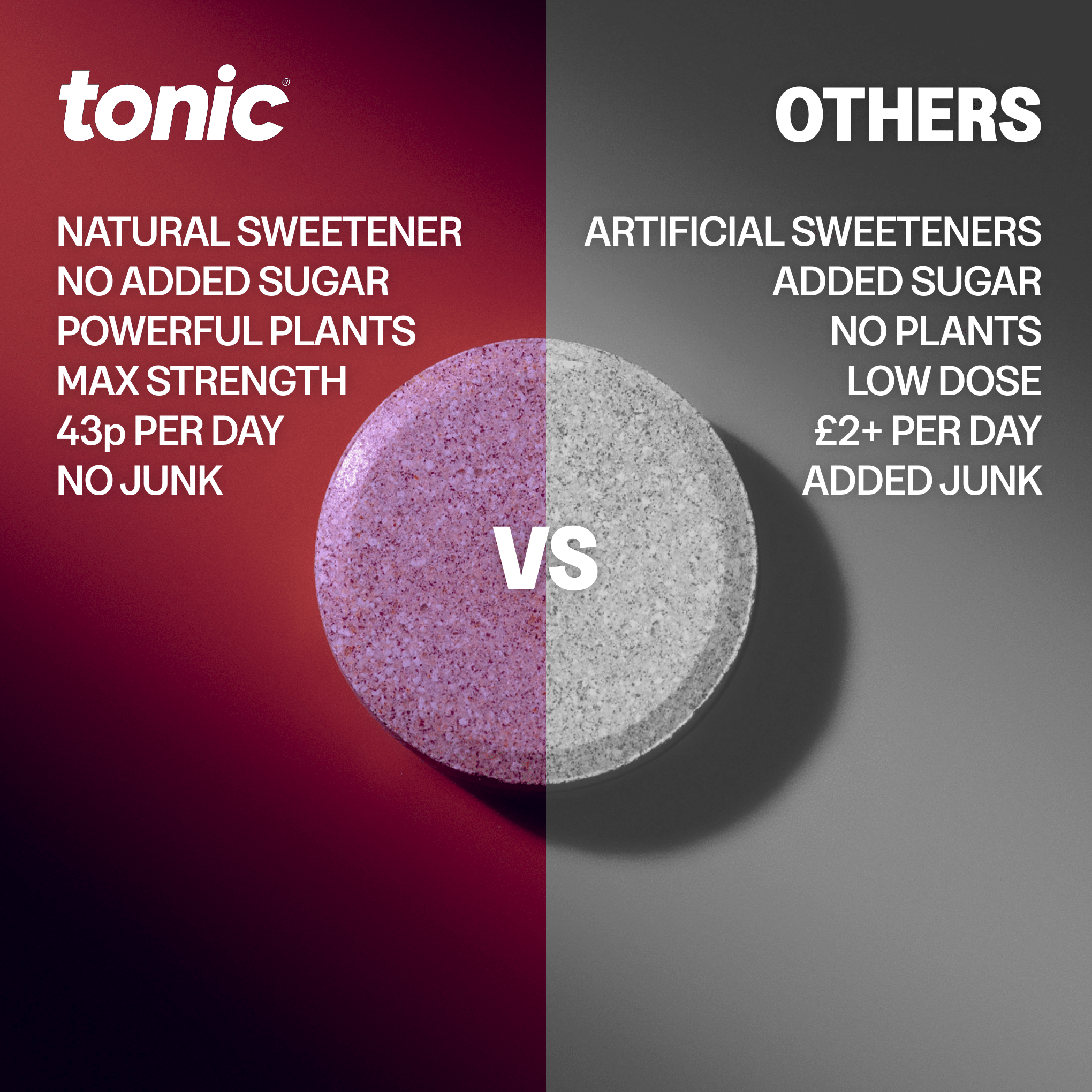 Tonic Health Rest + Recover | 20 Day Supply | 1 Tube Rest & Recover - 4-in-1 Clean Magnesium formula