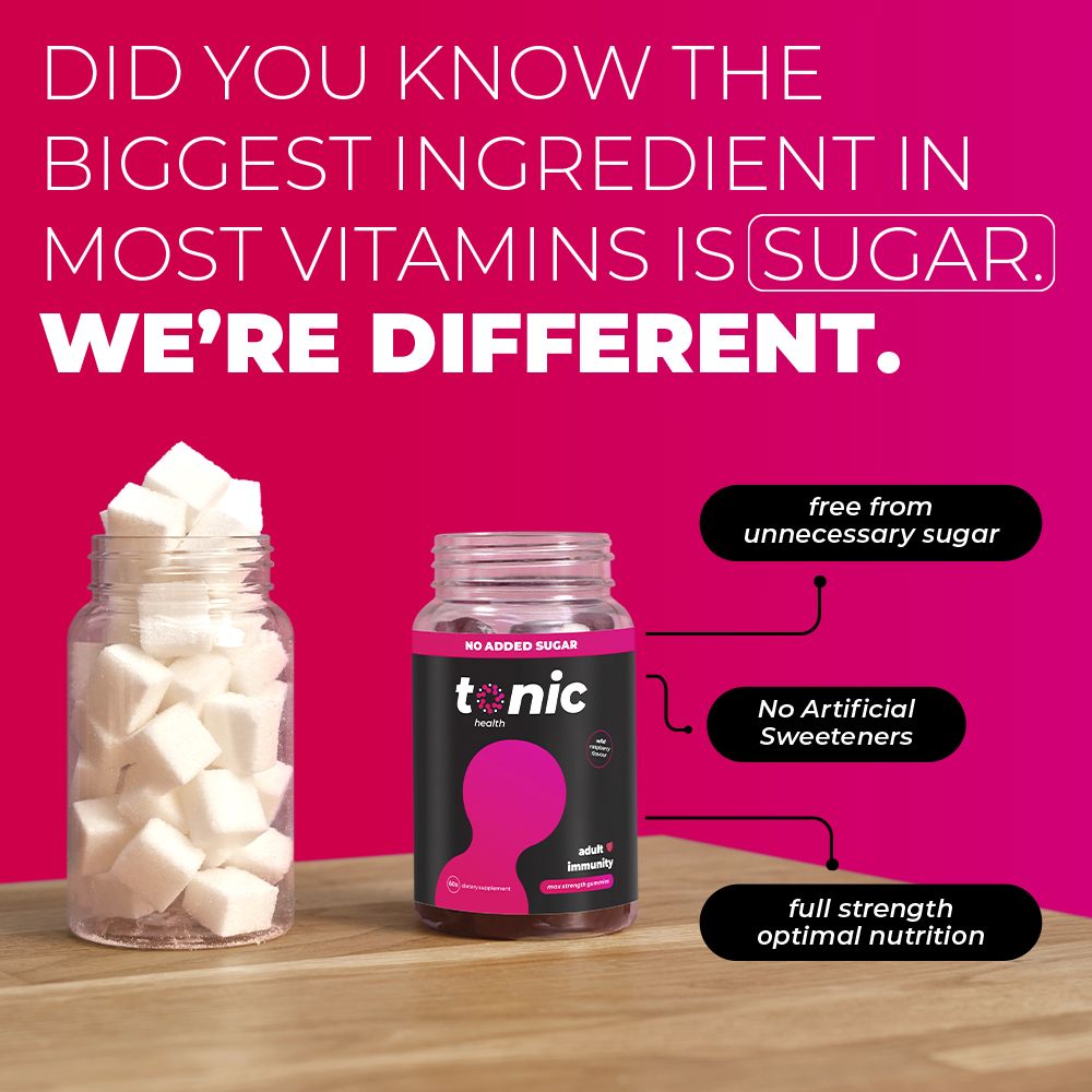 Tonic Health Adult Immunity Gummies no sugar
