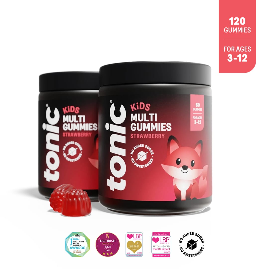 Tonic Health Strawberry Kids Multi Gummies Kids multivitamin gummies | Vitamins for growth & immunity | Tonic