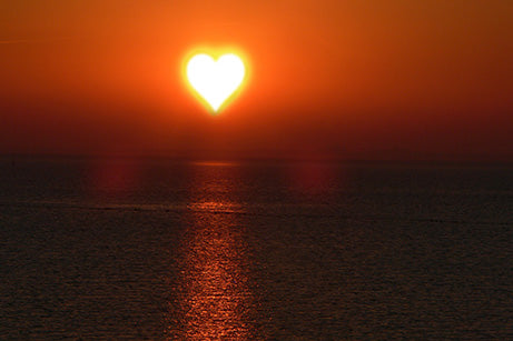 Sun in a heart shape