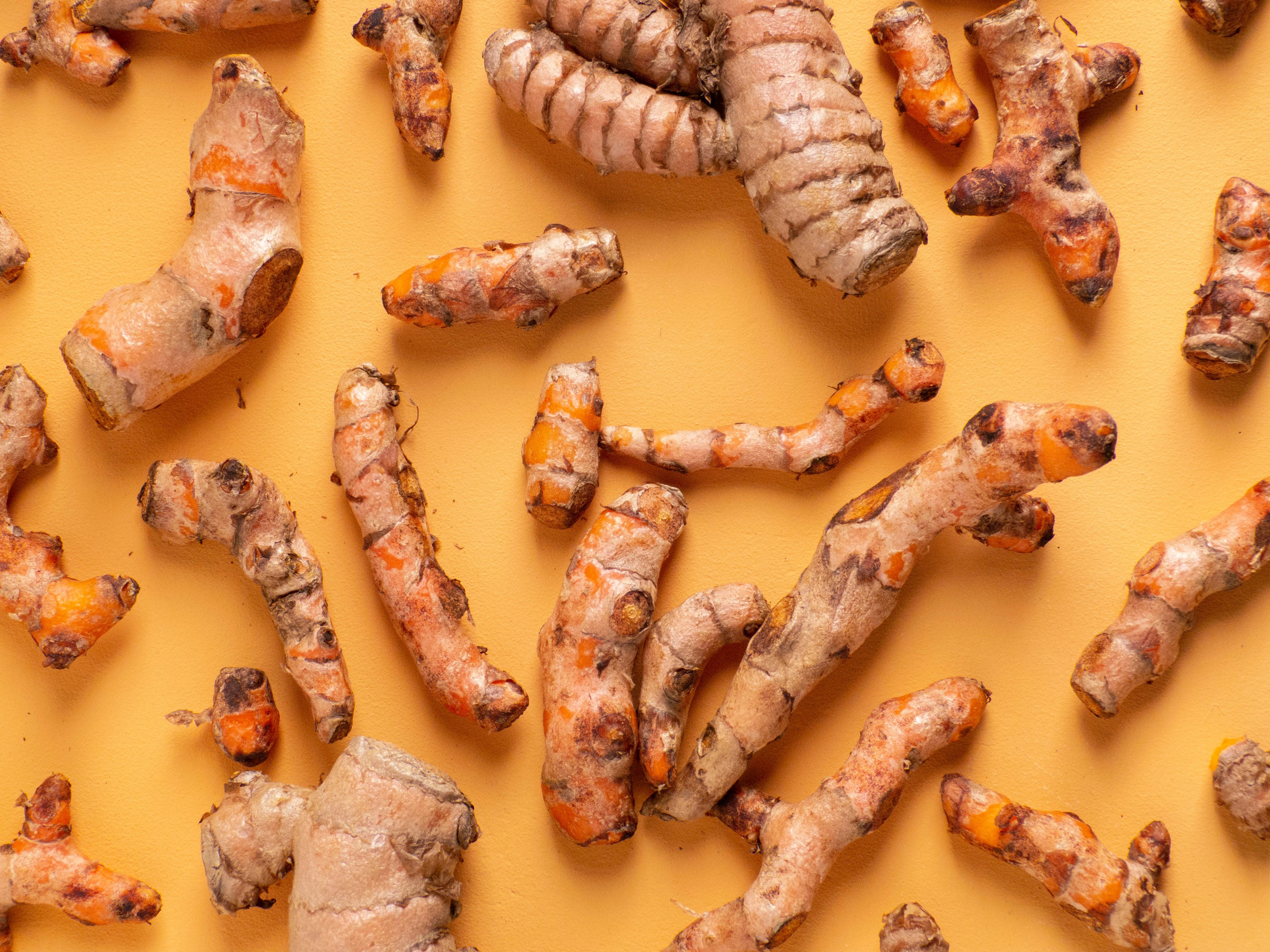 Turmeric Root Flat Lay