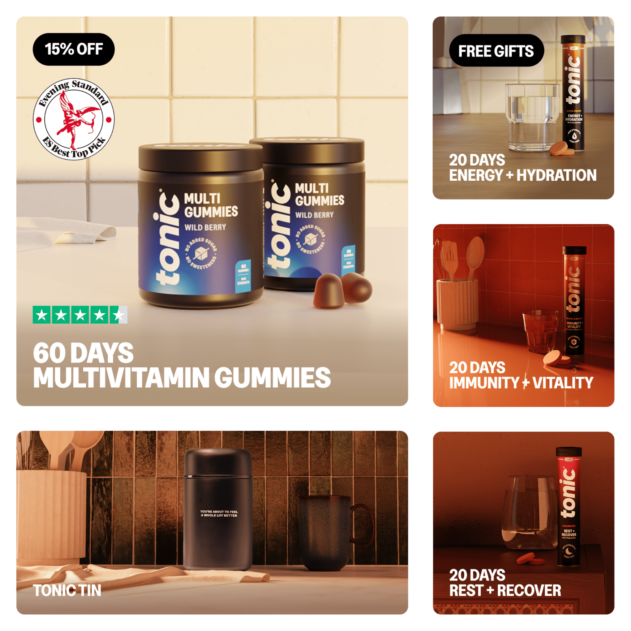 Tonic Health Multivitamin Gummies - 2 Months Multivitamin Gummies - 2 Months