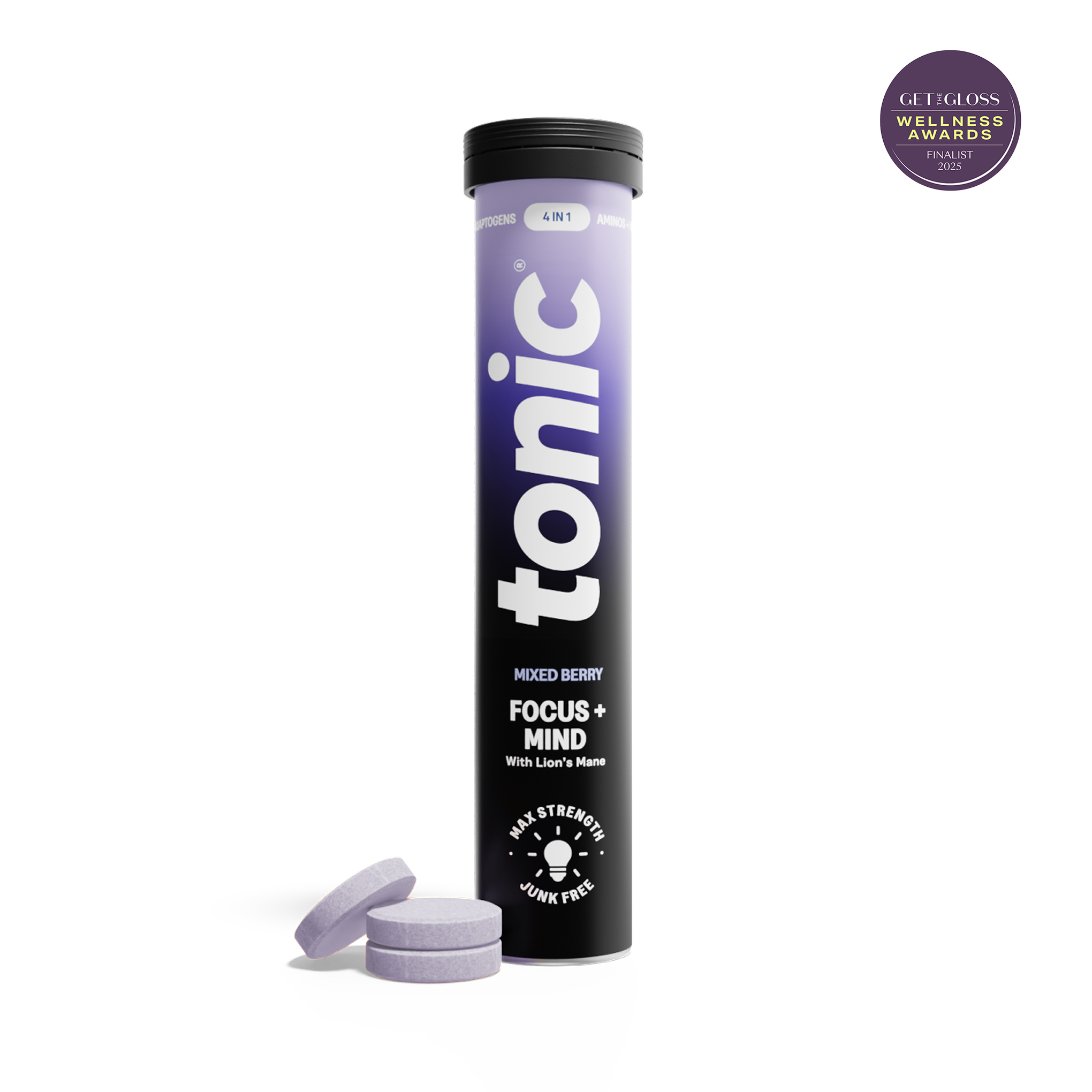 Tonic Health Mixed Berry Focus + Mind | 20 Day Supply | 1 Tube Focus + Mind - 20 day supply | Tonic Health