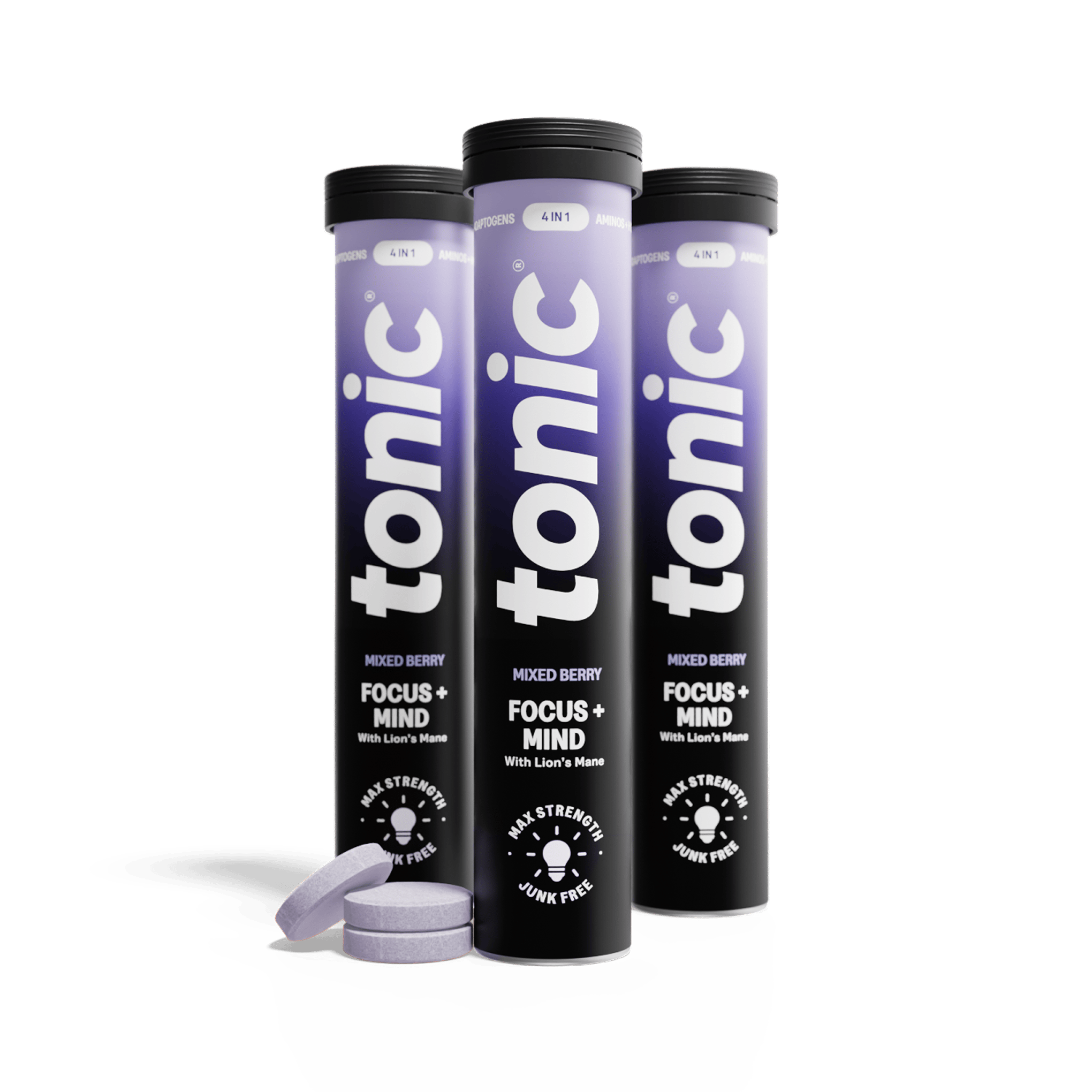 Tonic Health Mixed Berry Focus + Mind Focus + Mind | Natural Brain Supplement for Focus & Mental Clarity