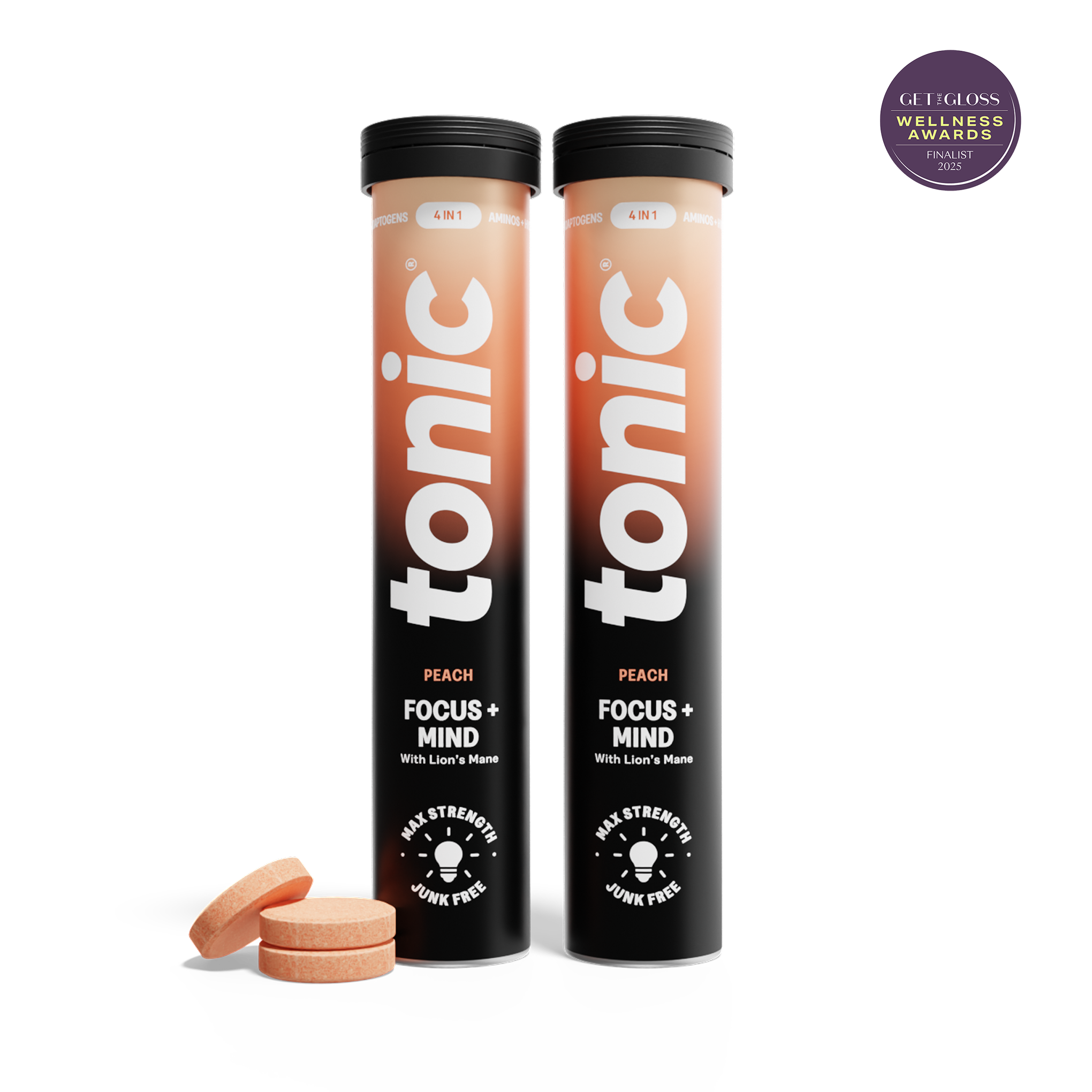 Tonic Health Focus + Mind | 40 Day Supply | 2 Tubes Energy & Hydration - Fuel your energy & hydration | Tonic Health