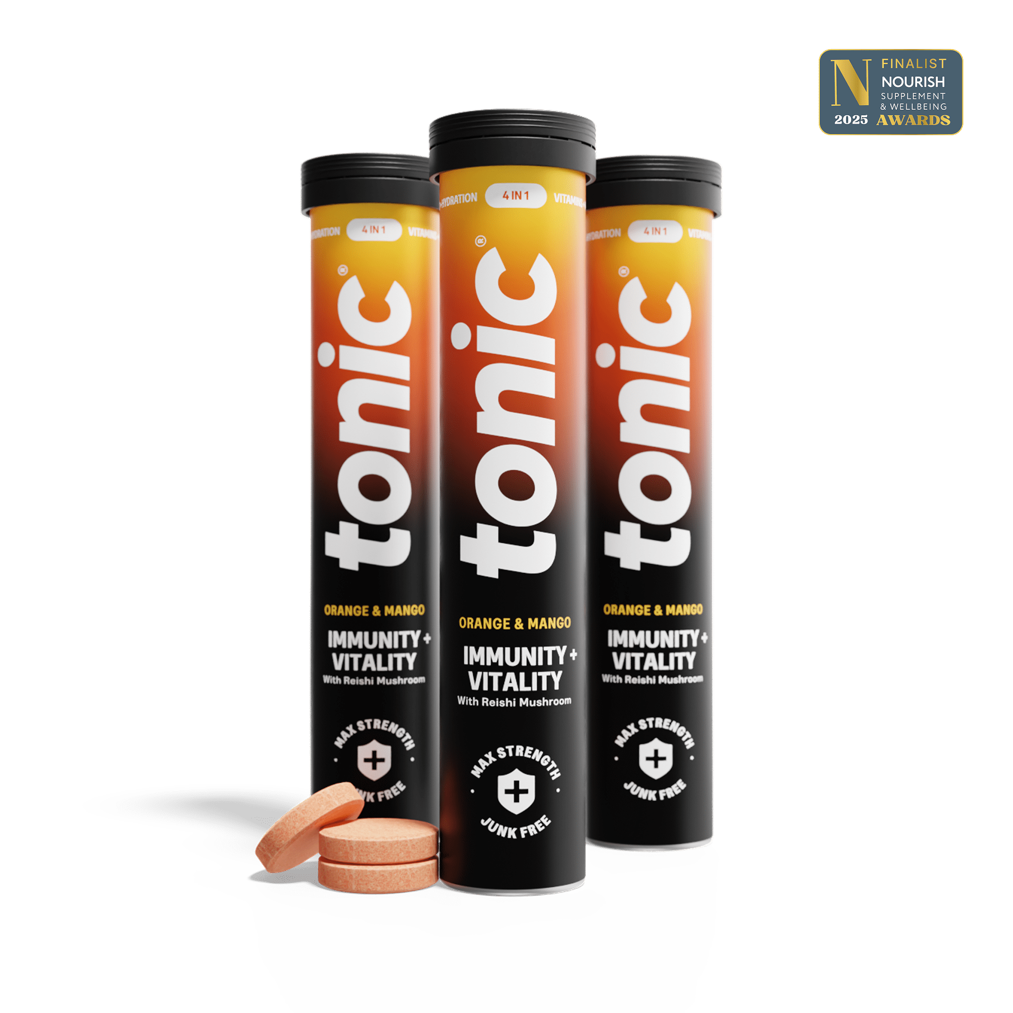 Tonic Health Orange & Mango Immunity + Vitality Daily Immunity - Vegan Health Supplement | Tonic Health