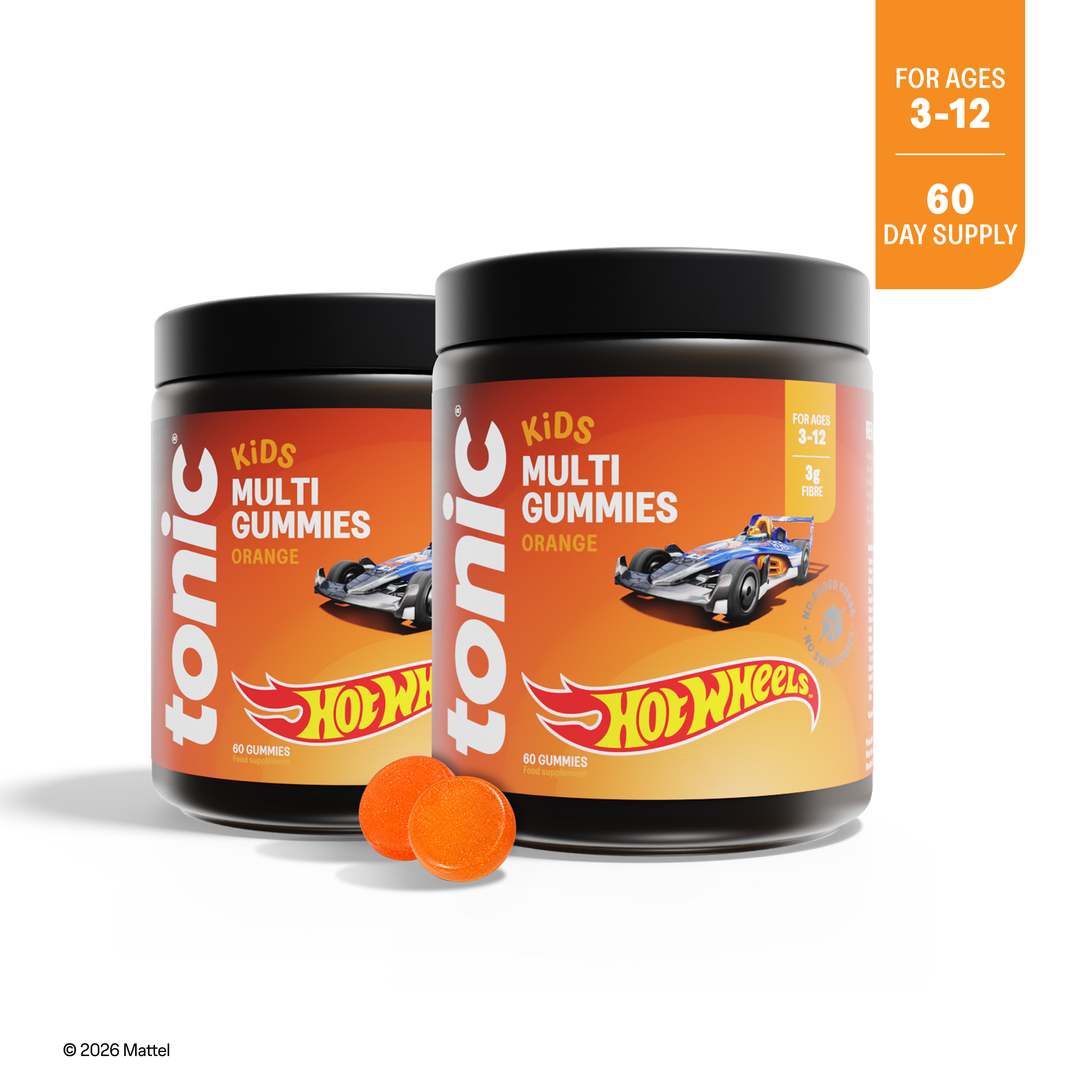 Tonic Health Hot Wheels Hot Wheels Kids Multi Gummies offer Tonic Tonic Hot Wheels™ Kids Orange Multivitamin Gummies | Tonic Health