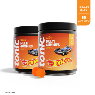 Tonic Health Hot Wheels Hot Wheels Kids Multi Gummies offer Tonic Tonic Hot Wheels™ Kids Orange Multivitamin Gummies | Tonic Health