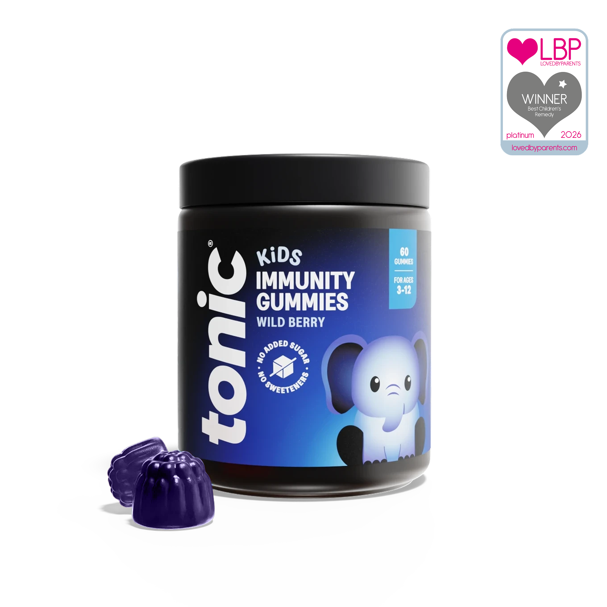 Tonic Health Kids Immunity Gummies | 1 Month Supply | 60 Gummies Kids Immunity Gummies