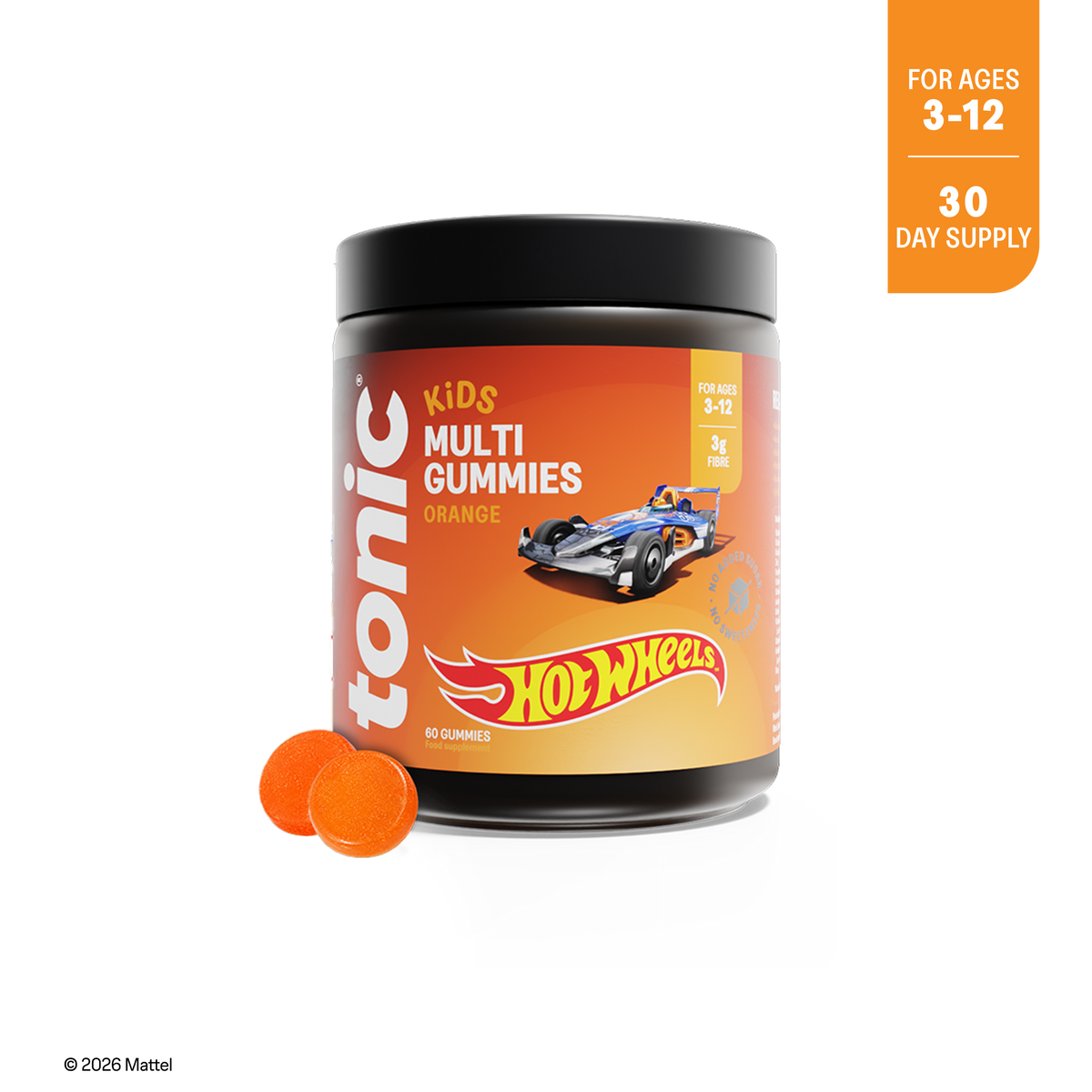 Tonic Health Hot Wheels Kids Multivitamin Gummies | 1 Month Supply | 60 Gummies Kids Multivitamin Gummies