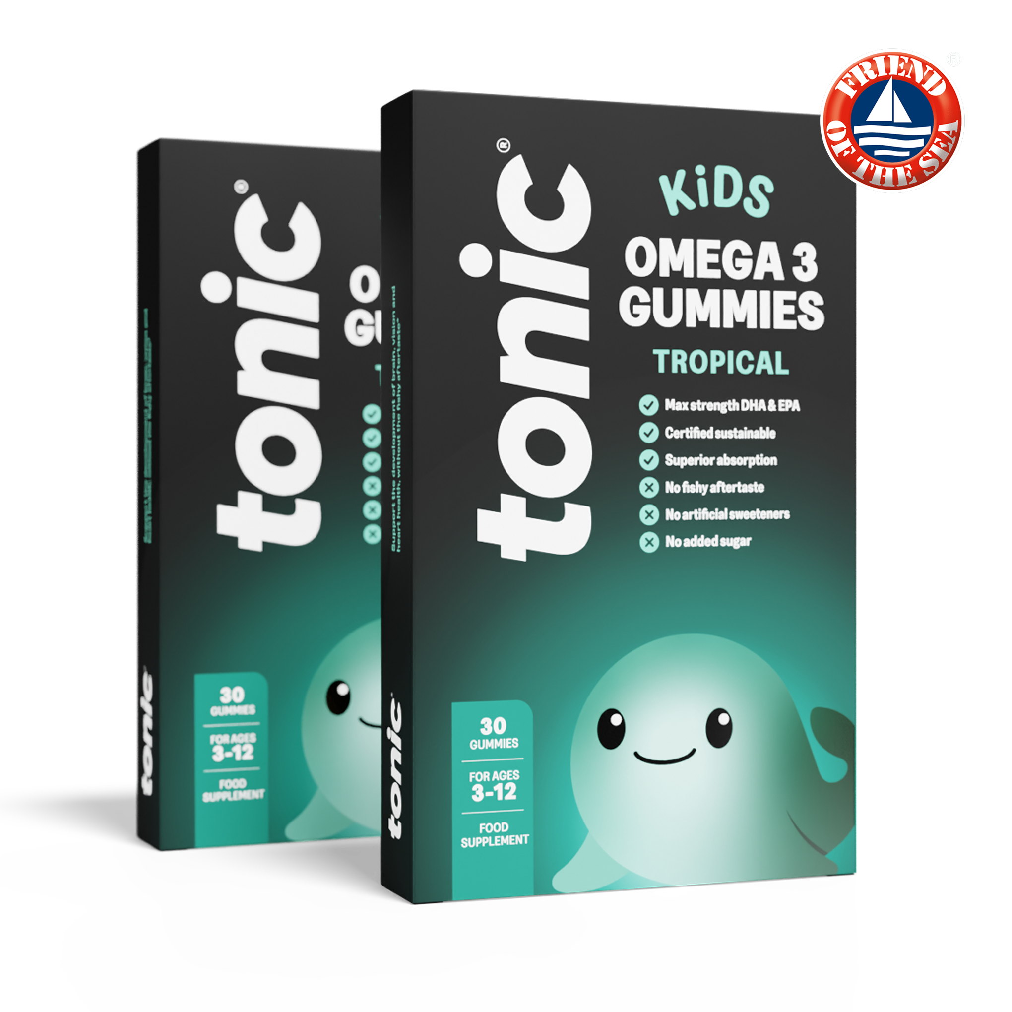 Tonic Health Tropical Kids Omega-3 Gummies Kids Omega-3 Gummies | DHA & EPA for Brain & Vision | Tonic