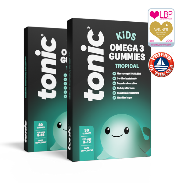 Tonic Health Tropical Kids Omega-3 Gummies Kids Omega-3 Gummies | DHA & EPA for Brain & Vision | Tonic