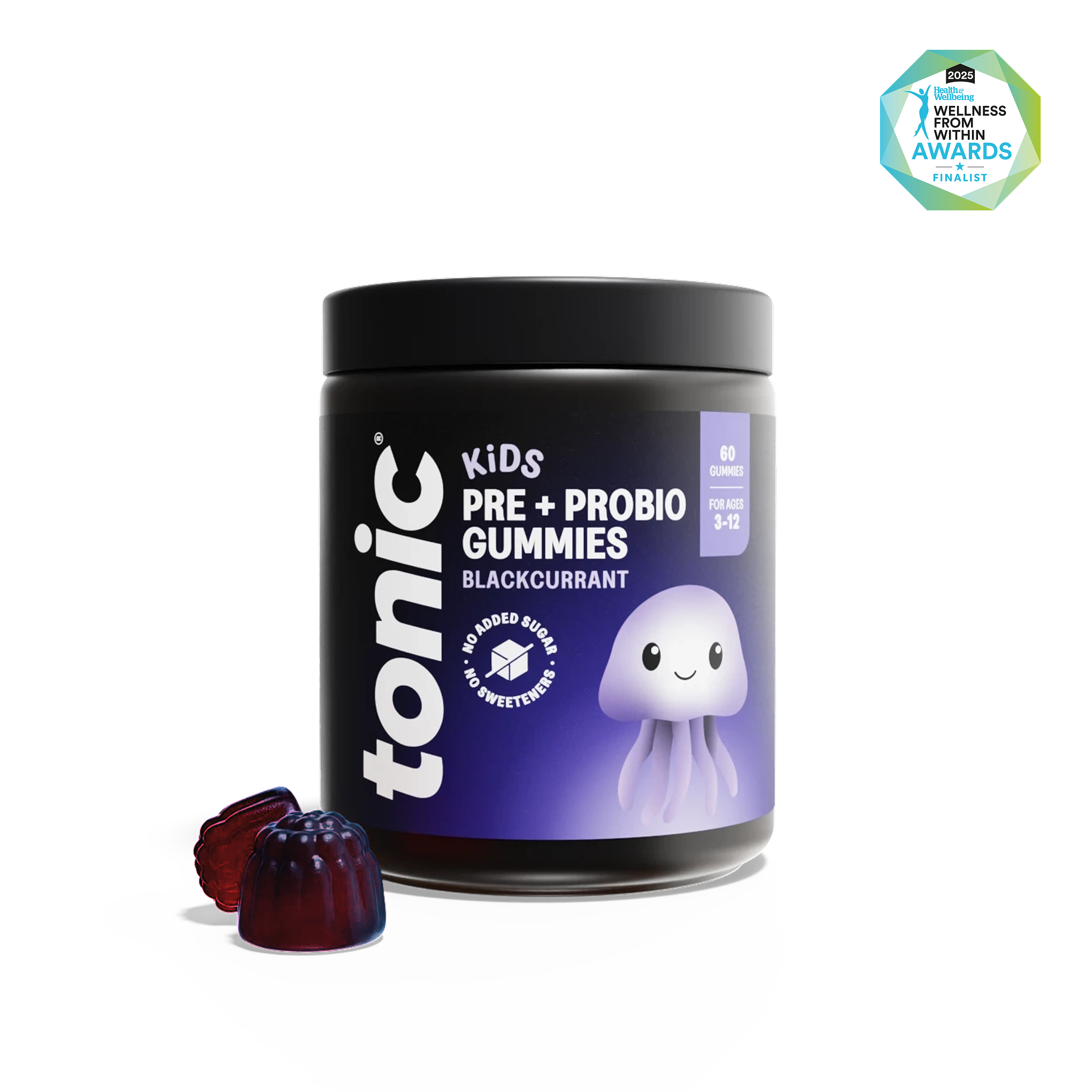 Tonic Health Kids Pre + Probio Gummies | 1 Month Supply | 60 Gummies Tonic Health Kids Pre + Probio Blackcurrant Gummies