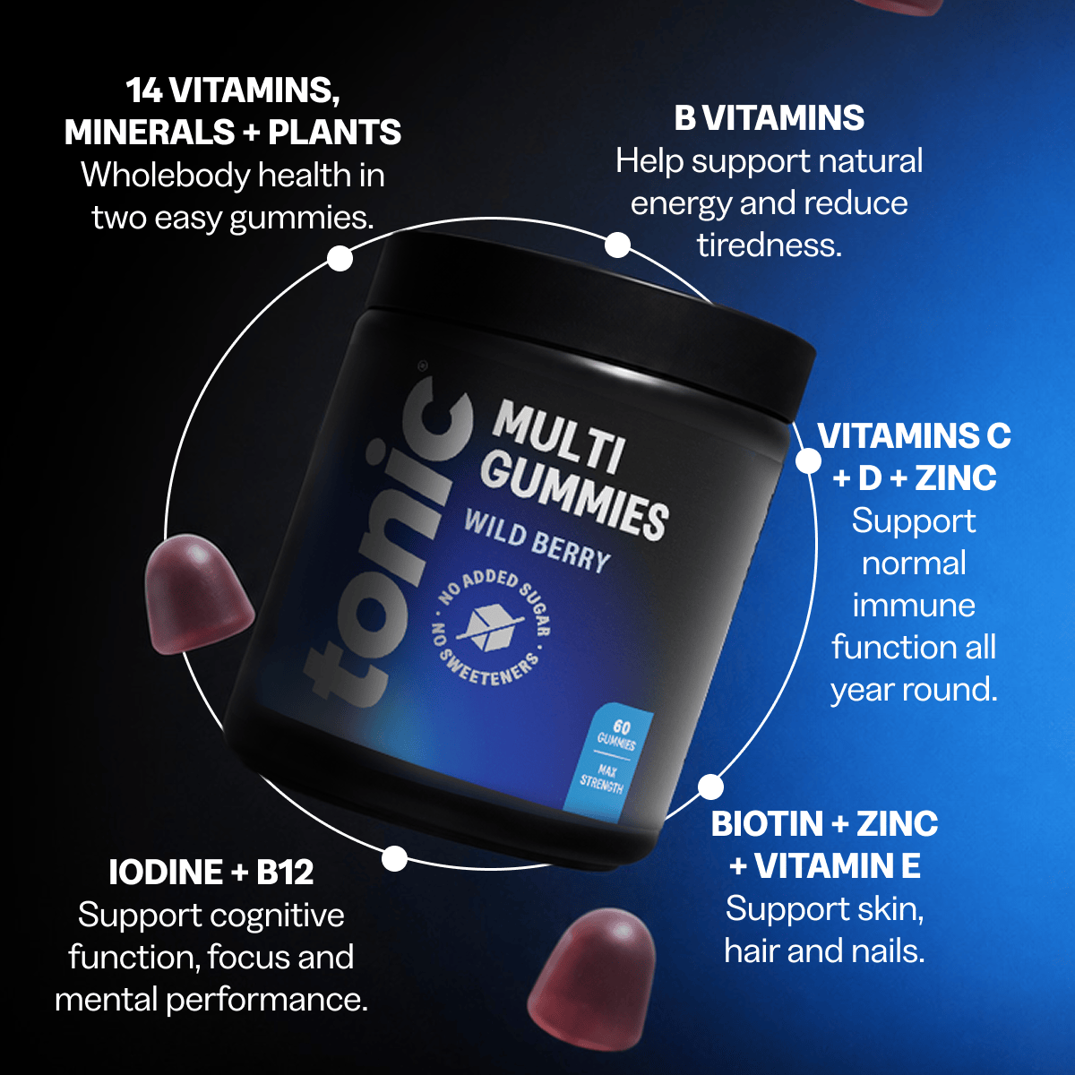 Tonic Health Family Multivitamin Gummies Bundle – 2 Month Supply for Kids & Adults Family Multivitamin Bundle | Kids & Adults | 2 Month Supply | Tonic