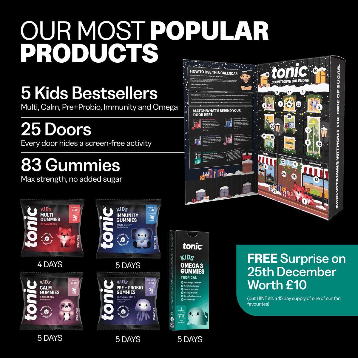 Tonic Health Kids’ Countdown Calendar Kids’ Countdown Calendar