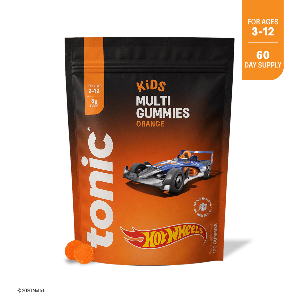 Tonic Health Hot Wheels Hot Wheels™ Kids Multi Gummies offer Tonic Hot Wheels™ Kids Orange Multivitamin Gummies | Tonic Health